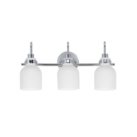 Maxim Lighting Milk 3-Light Bath Vanity, Polished Chrome 12333WTPC